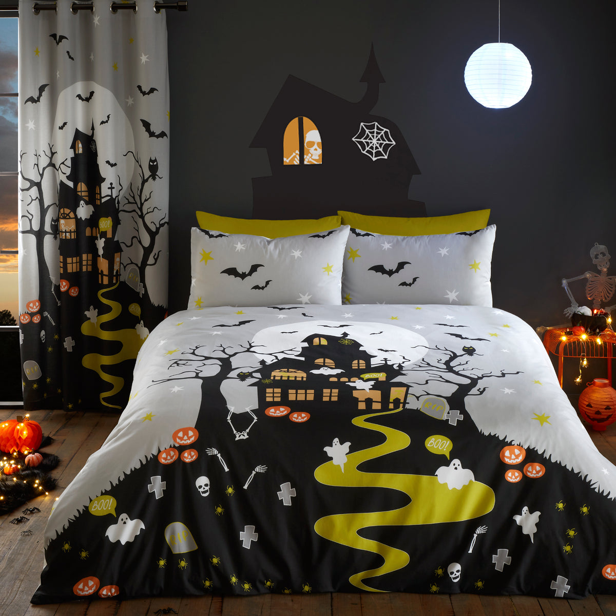 Haunted House Duvet Cover Set by Bedlam in Grey – Ulster Weavers