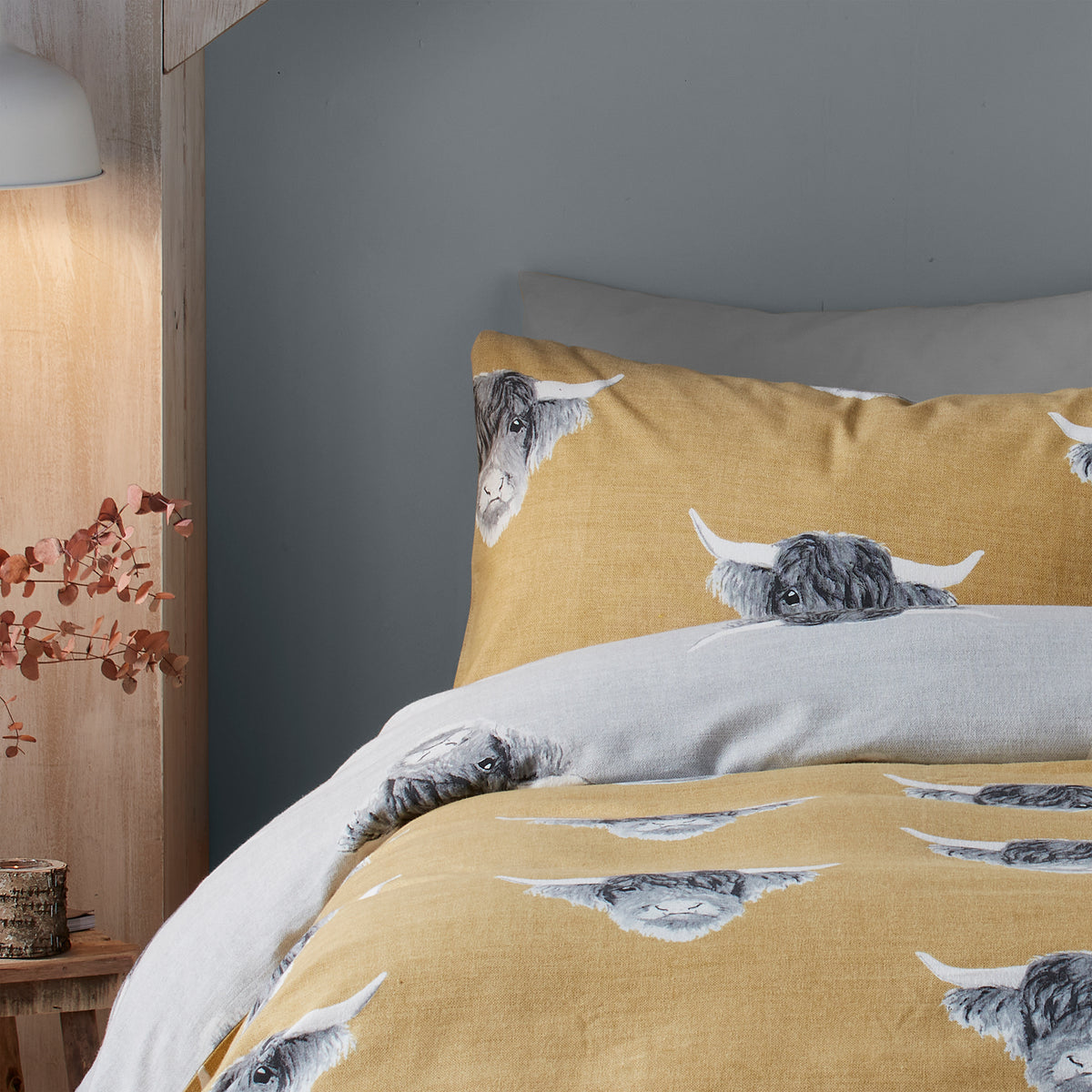 Stag Ochre Duvet Set - The Curtain Store at Home