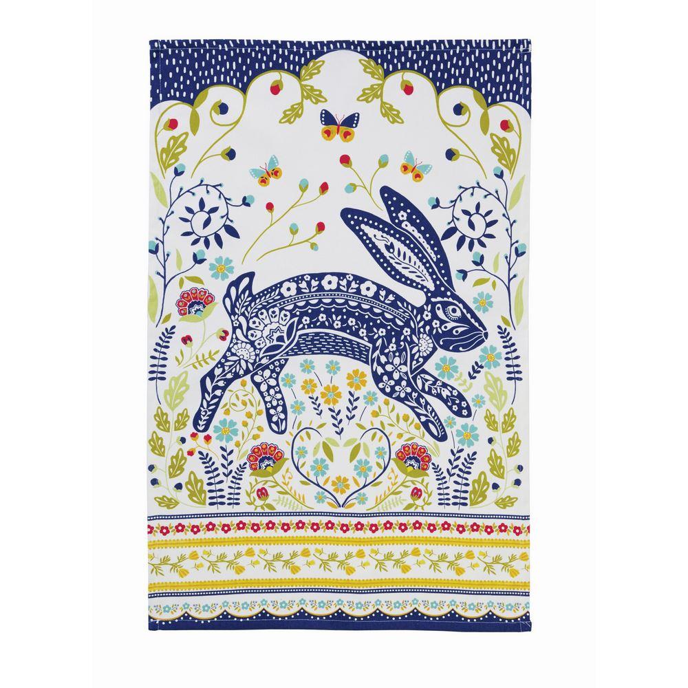 Ulster Weavers Cotton Tea Towel Woodland Hare 100 Cotton Green