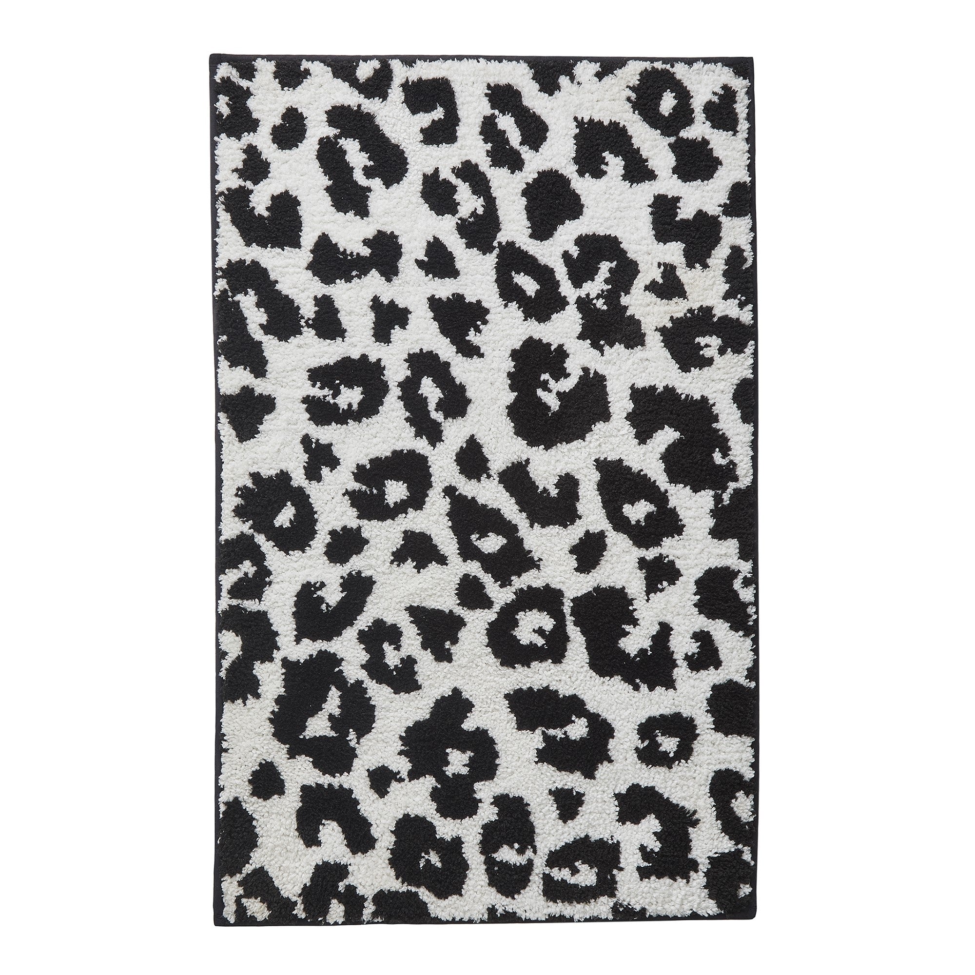 Animal Print Bath Mat by Fusion Bathroom in Black 50 x 80cm