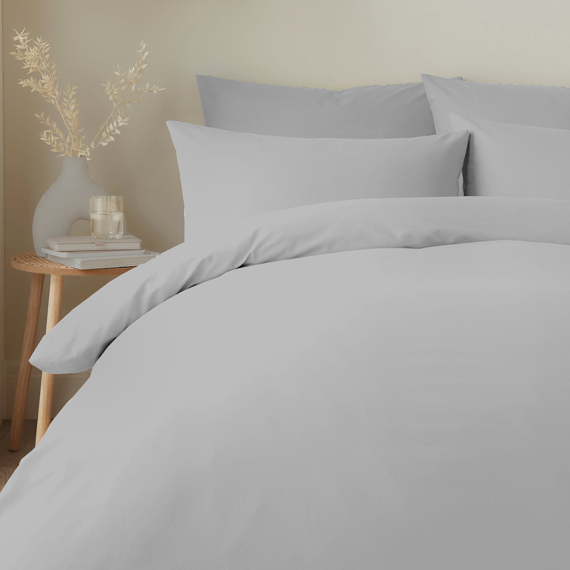 Appletree Pure Cotton Duvet Cover Set by Appletree Style in Silver - Duvet Cover Set - Appletree Style