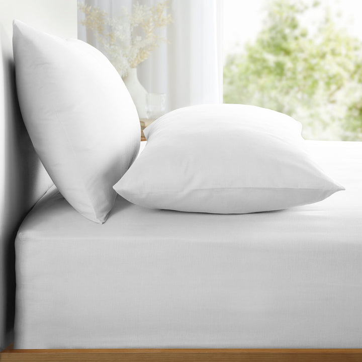 Appletree Pure Cotton 28cm Fitted Bed Sheet by Appletree Style in White - 28cm Fitted Bed Sheet - Appletree Style