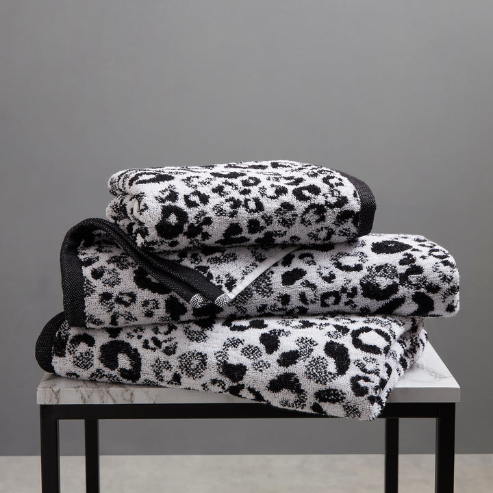 Animal Print Towels by Fusion Bathroom in Black