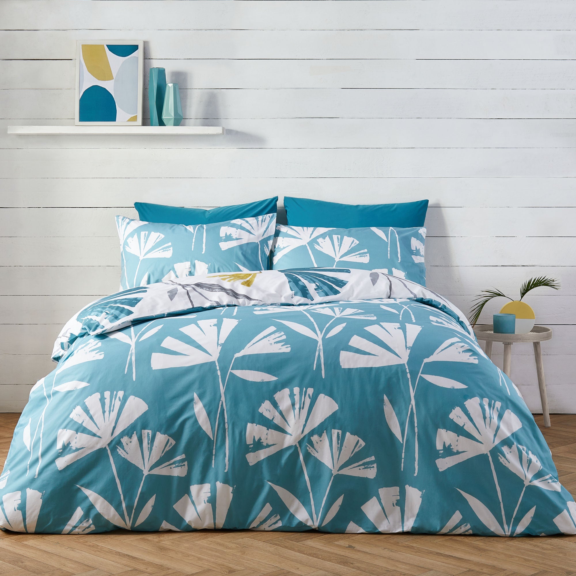 Alma Duvet Cover Set by Fusion in Teal - Duvet Cover Set - Fusion