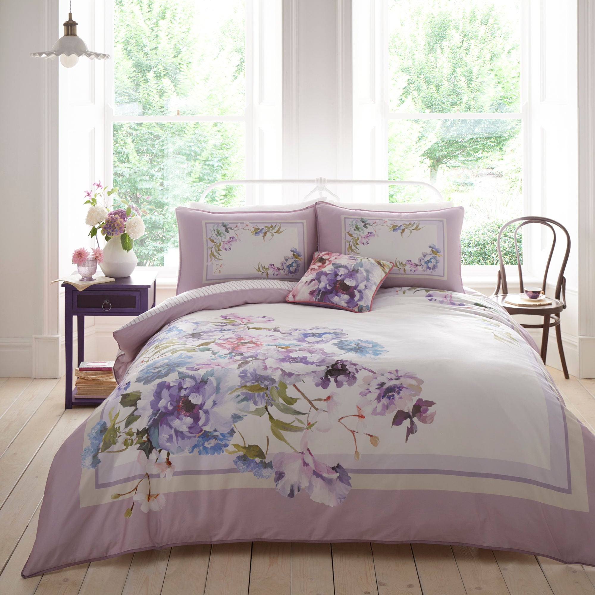 Arley Duvet Cover Set by Appletree Heritage in Mauve - Duvet Cover Set - Appletree Heritage