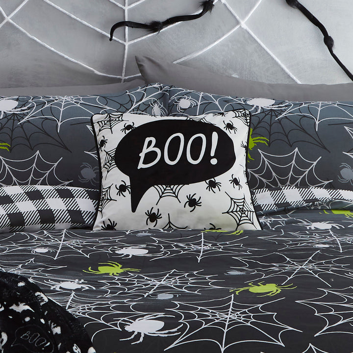 Boo Cushion by Bedlam in Black 43 x 43cm - Cushion - Bedlam