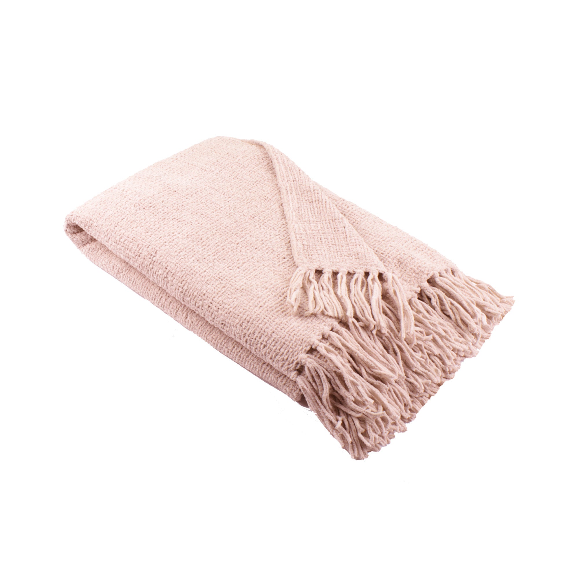 Chenille Throw by Appletree Loft in Natural 130 x 180cm - Throw - Appletree Loft