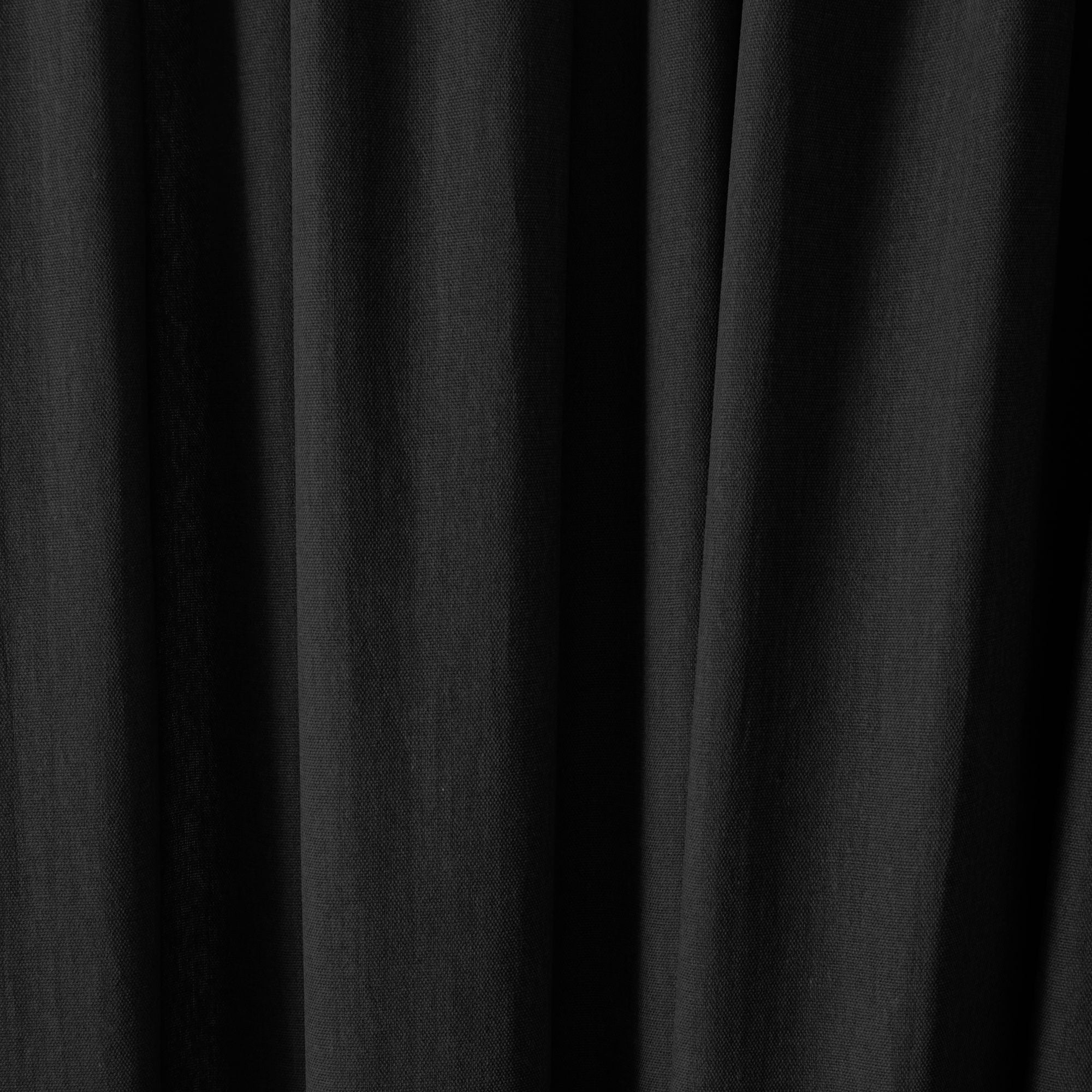 Dijon Pair of Pencil Pleat Curtains by Fusion in Black - Pair of Pencil Pleat Curtains - Fusion