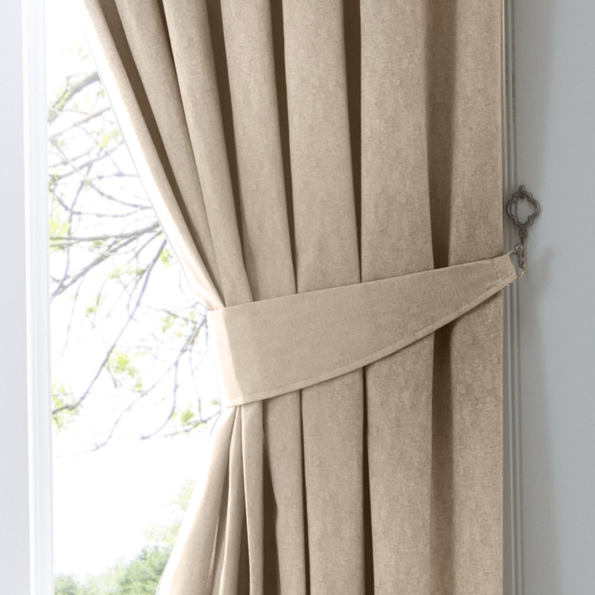 Dijon Pair Of Curtain Tiebacks by Fusion in Natural 26