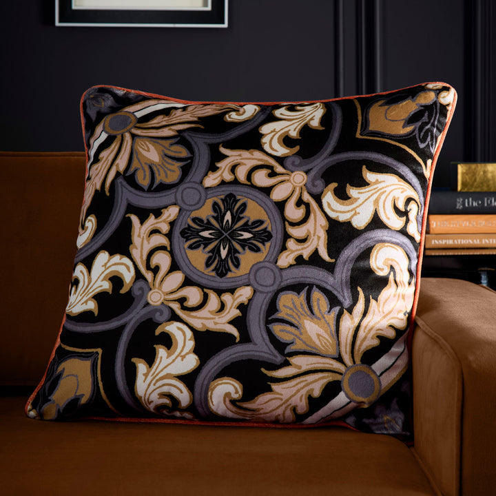 Festivo Cushion by Laurence Llewelyn-Bowen in Black 55 x 55cm