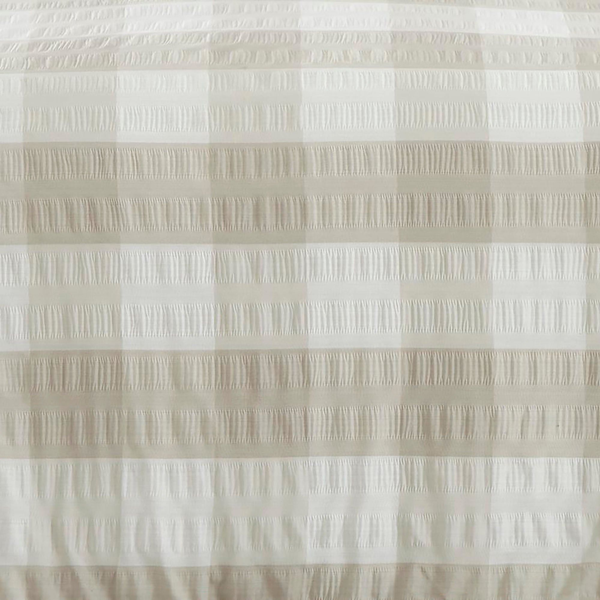 Seersucker Gingham Duvet Cover Set by Fusion in Natural - Duvet Cover Set - Fusion