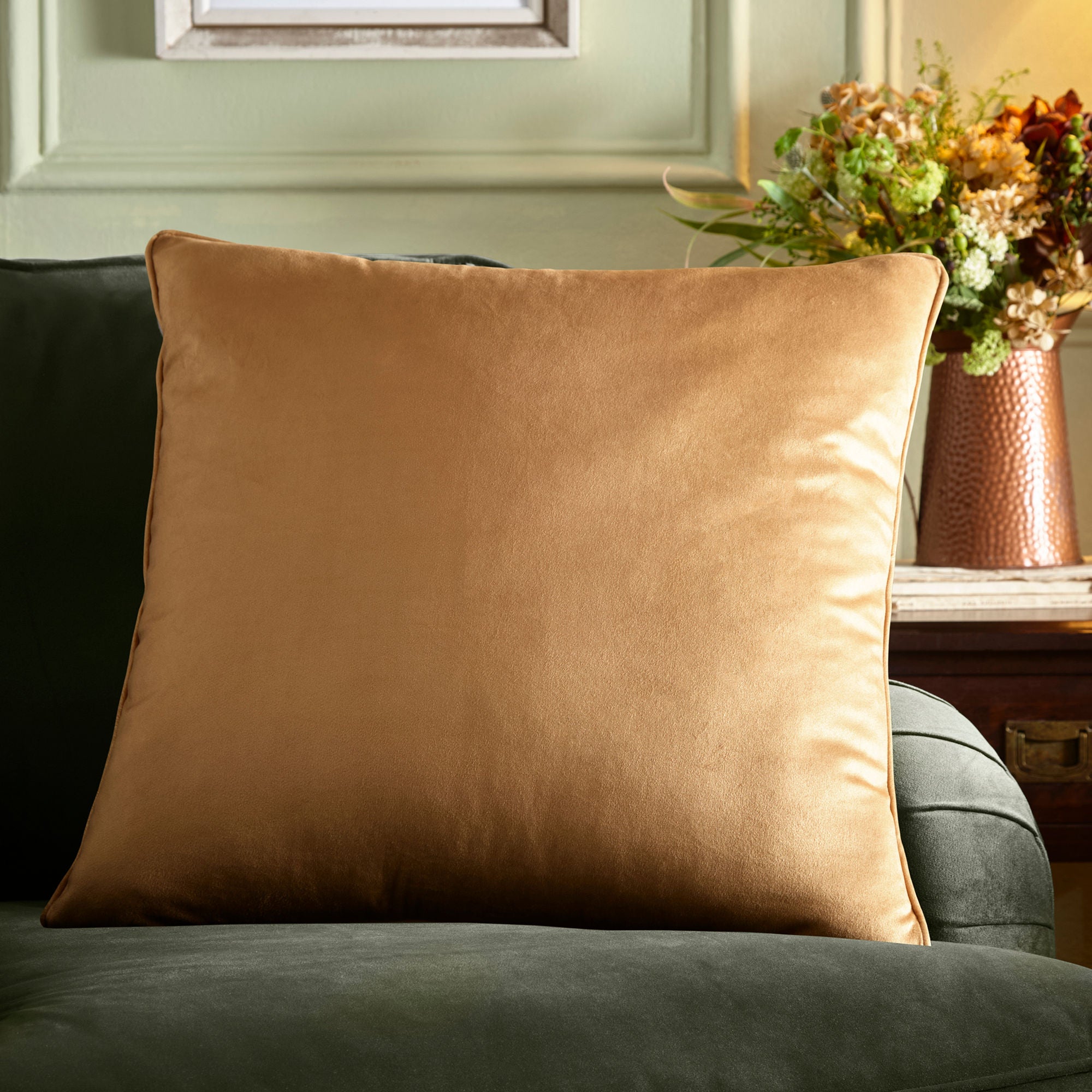 Harlan Cushion by Appletree Heritage in Gold 55 x 55cm - Cushion - Appletree Heritage