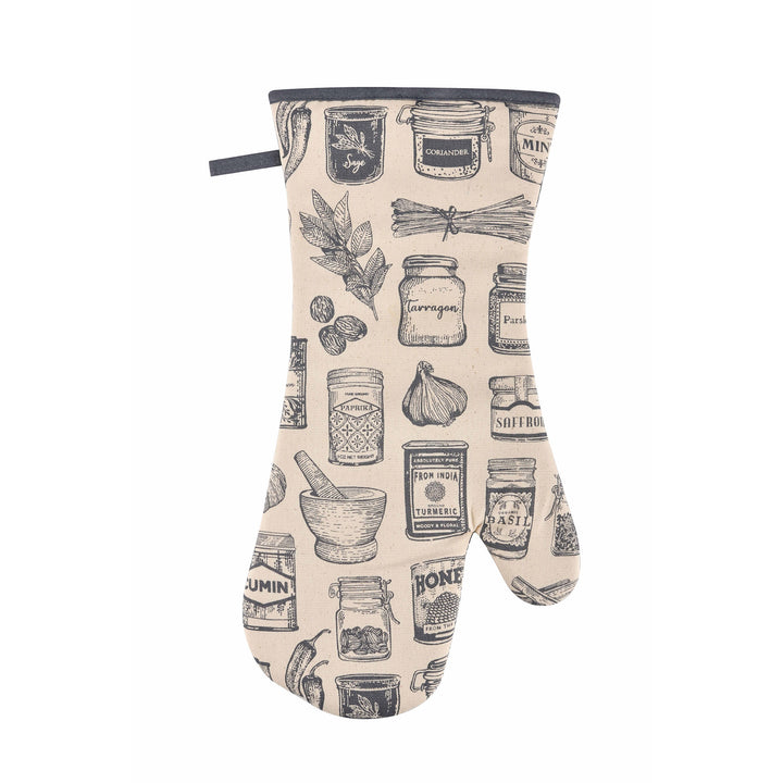 Ulster Weavers Herbs & Spices Gauntlet Oven Glove One Size in Grey