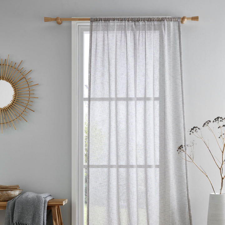 Kayla Voile Panel by Drift Home in Grey - Voile Panel - Drift Home
