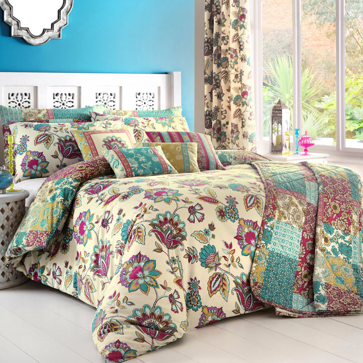 Marinelli Duvet Cover Set by Dreams & Drapes in Teal - Duvet Cover Set - Dreams & Drapes