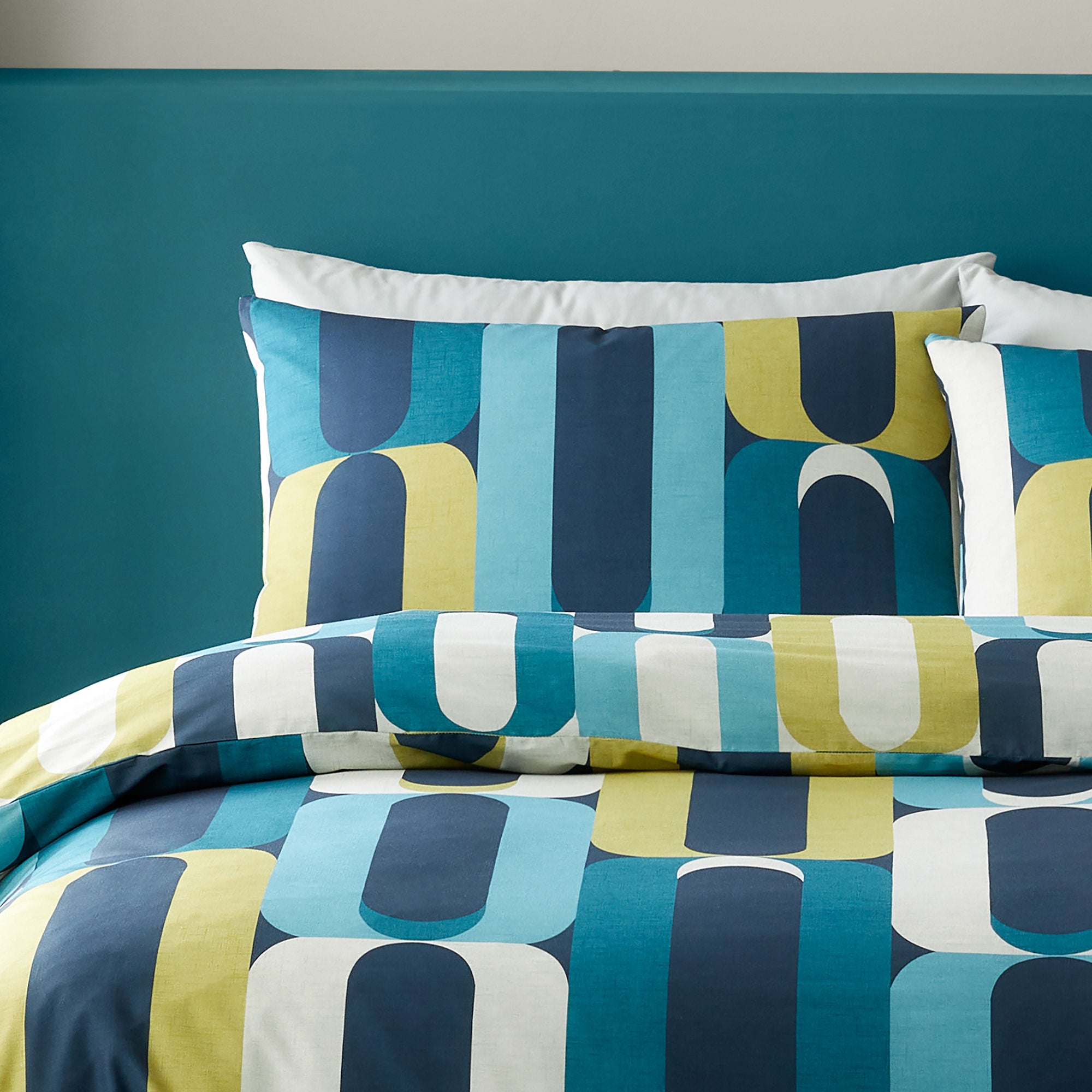 Orea Duvet Cover Set by Fusion in Blue - Duvet Cover Set - Fusion