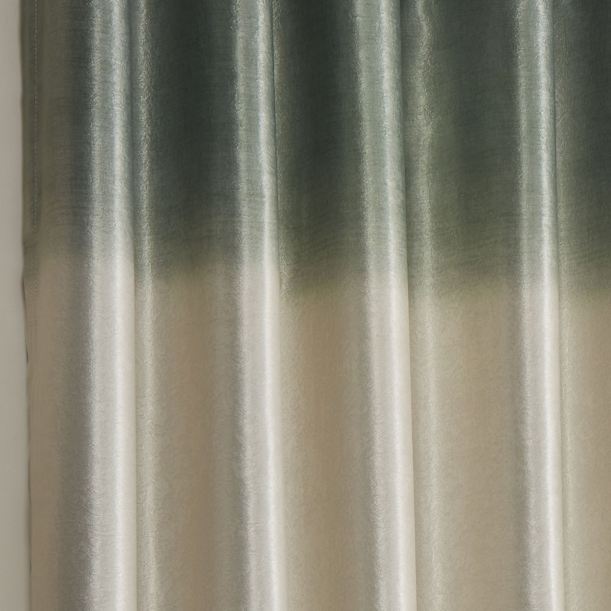 Ombre Strata Pair of Eyelet Curtains by Fusion in Green - Pair of Eyelet Curtains - Fusion