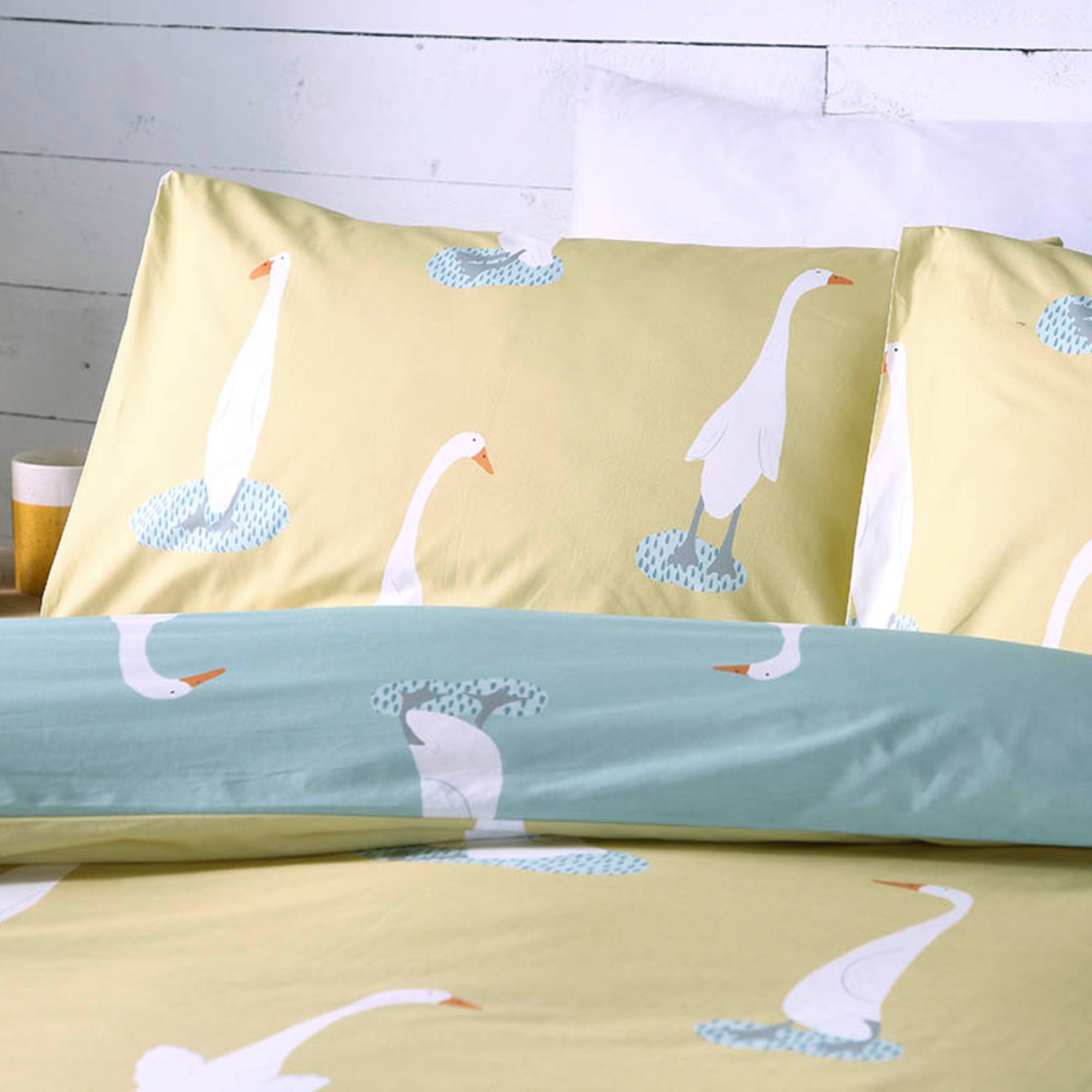 Puddles The Duck Duvet Cover Set by Fusion in Yellow - Duvet Cover Set - Fusion