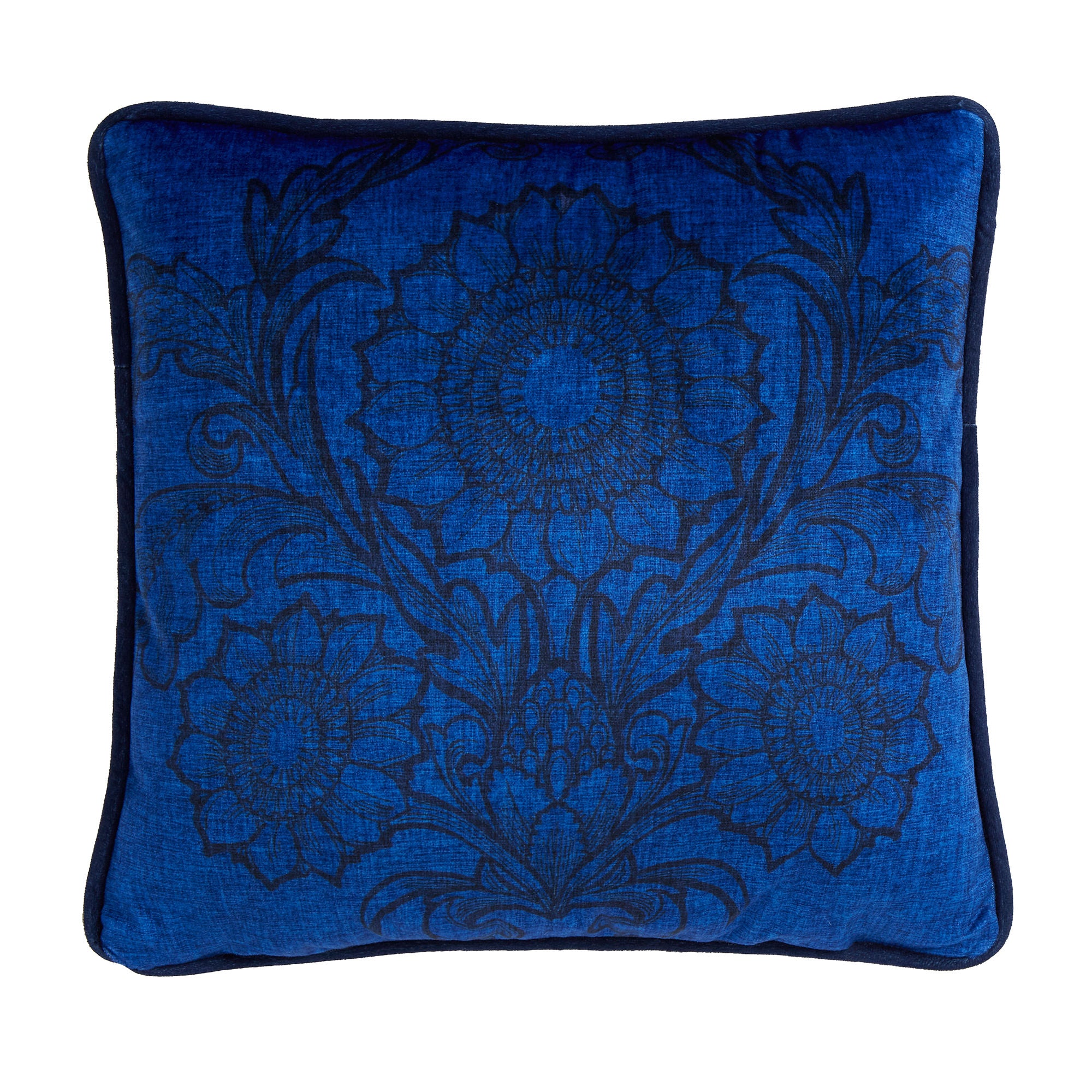 Romilly Cushion by Laurence Llewelyn-Bowen in Blue 43 x 43cm - Cushion - Laurence Llewelyn-Bowen