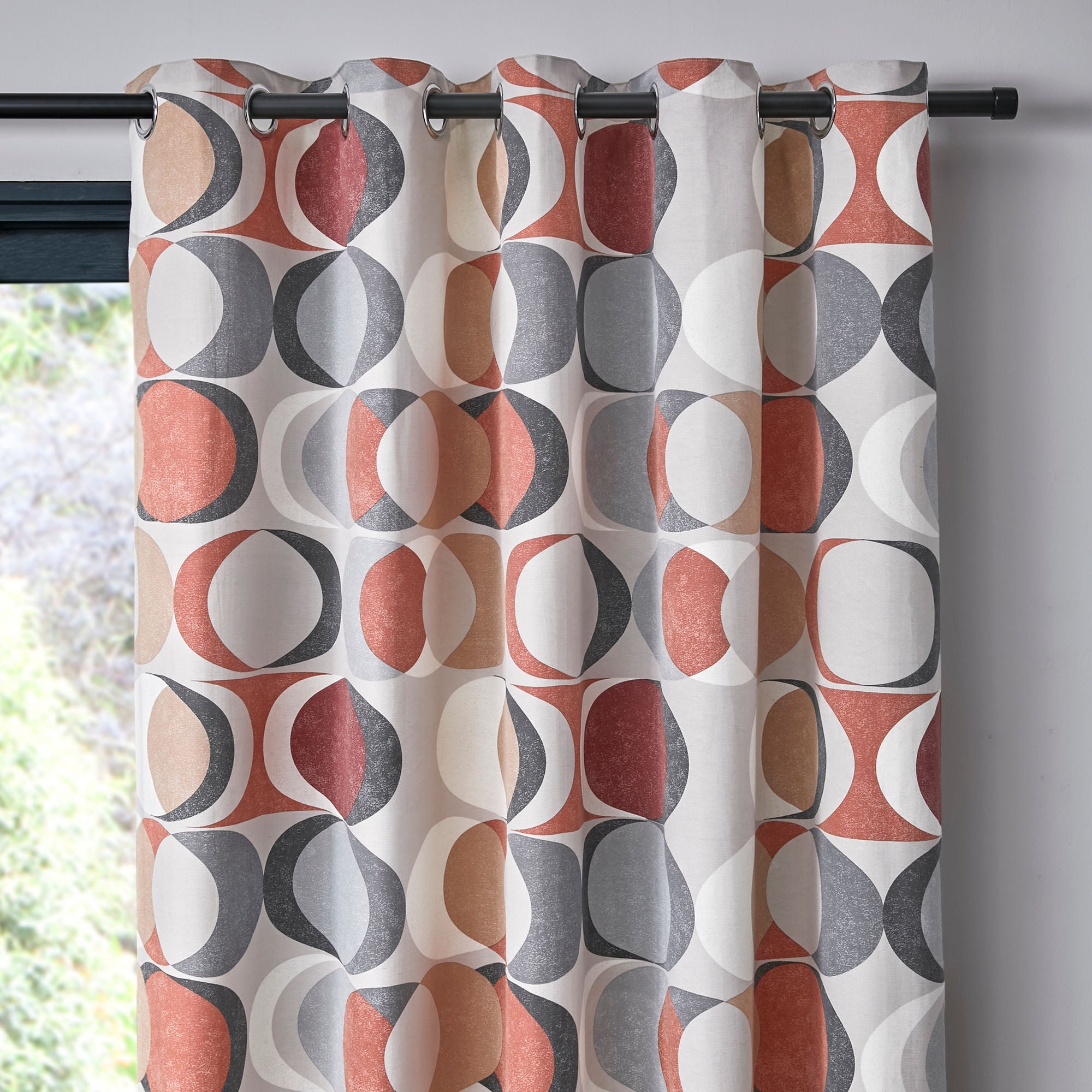 Sander Pair of Eyelet Curtains by Fusion in Spice - Pair of Eyelet Curtains - Fusion