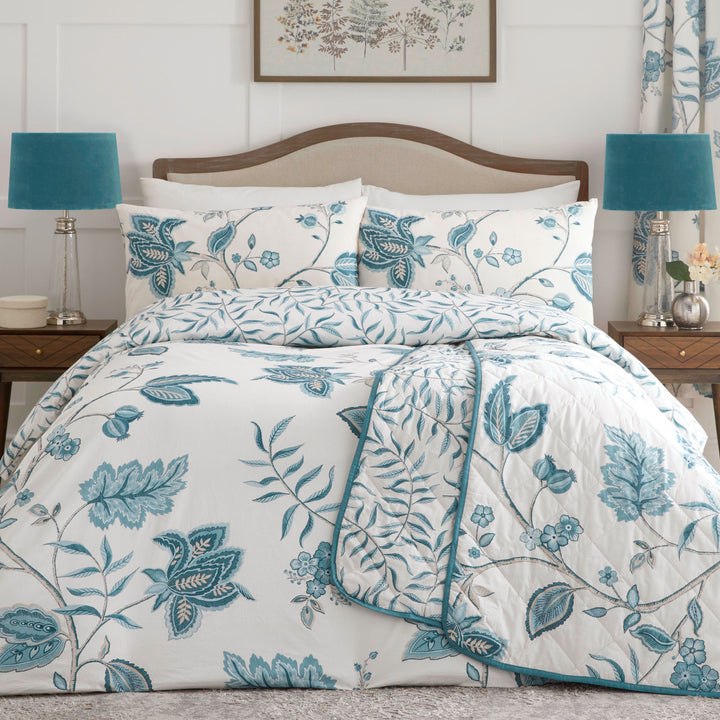 Samira Duvet Cover Set by Dreams & Drapes Design in Teal - Duvet Cover Set - Dreams & Drapes Design