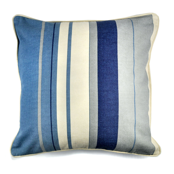 Whitworth Stripe Cushion by Fusion in Blue 43 x 43cm - Cushion - Fusion