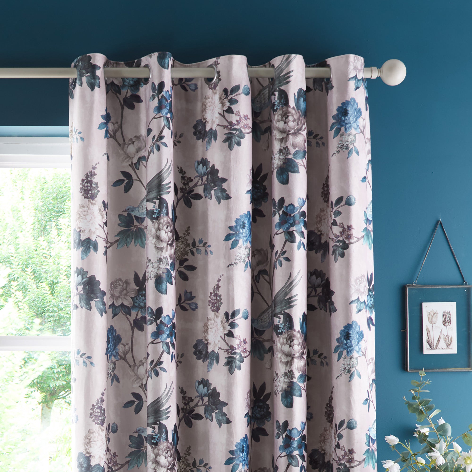 Windsford Pair of Eyelet Curtains by Appletree Heritage in Teal - Pair of Eyelet Curtains - Appletree Heritage