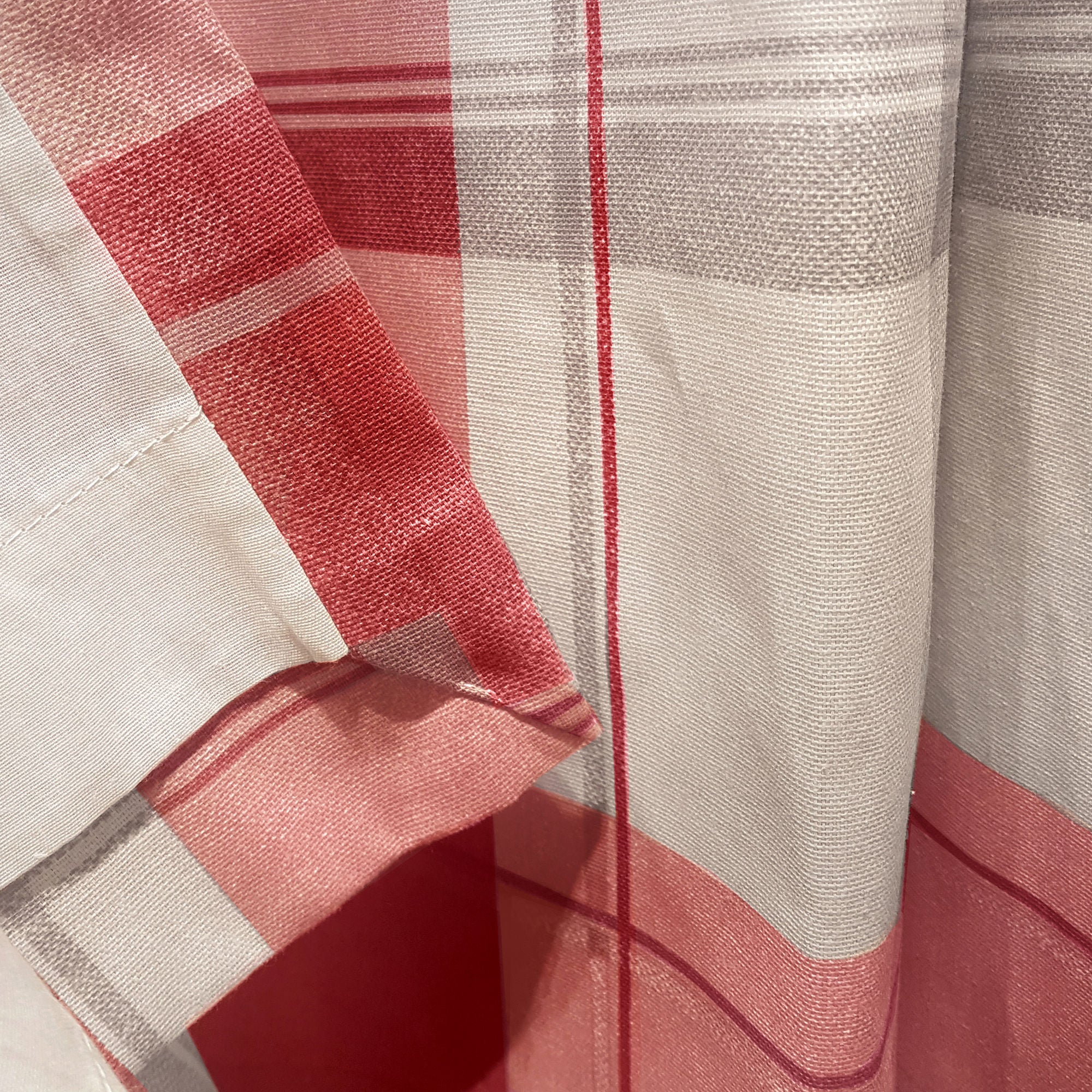 Balmoral Check Pair of Eyelet Curtains by Fusion in Ruby - Pair of Eyelet Curtains - Fusion