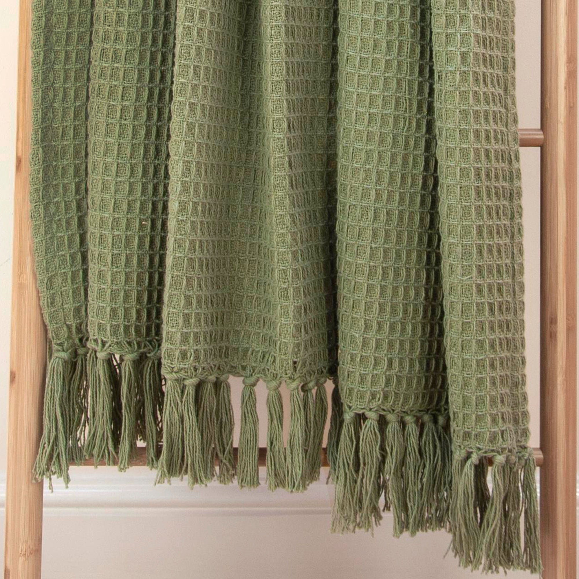 Bruges Throw by Appletree Loft in Khaki 130 x 180cm - Throw - Appletree Loft