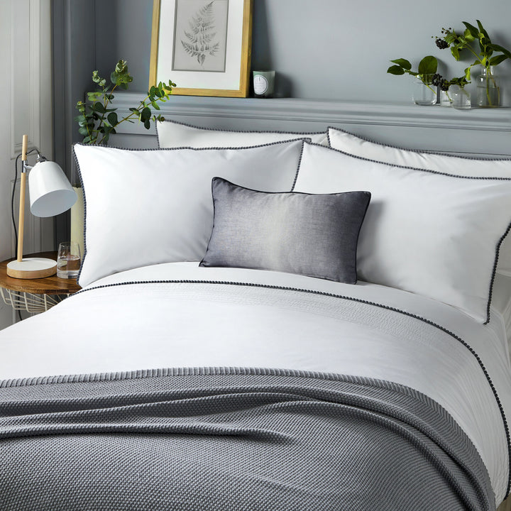 Pom Pom Duvet Cover Set by Serene in Grey – Ulster Weavers