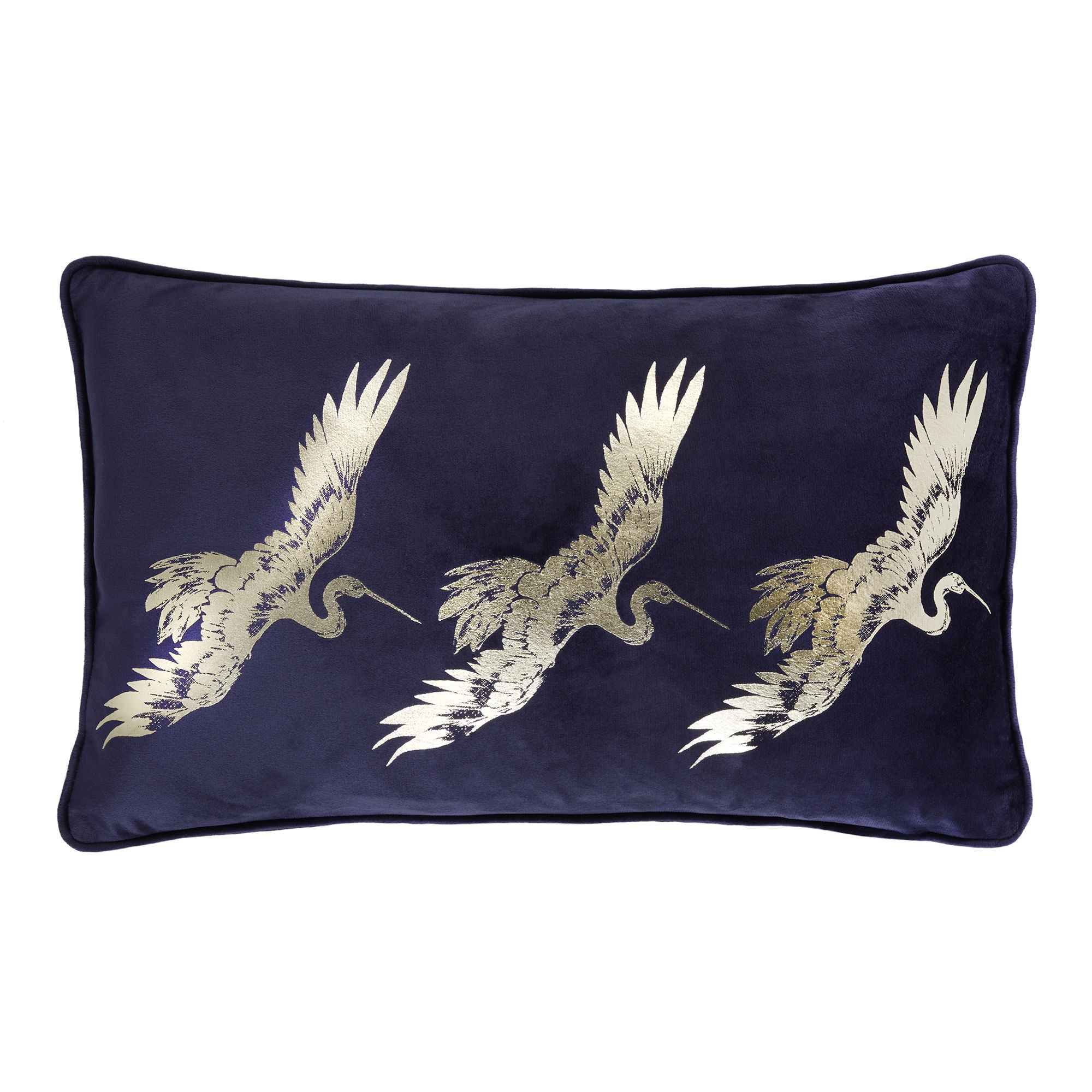 Qing Cushion by Laurence Llewelyn-Bowen in Navy 28 x 48cm - Cushion - Laurence Llewelyn-Bowen