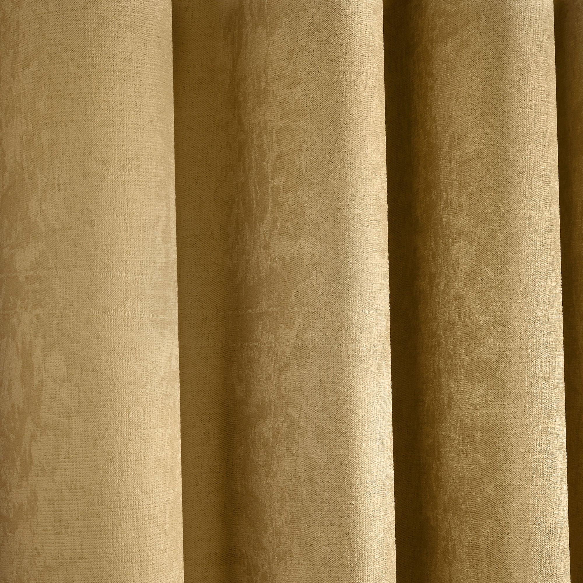 Strata Pair of Eyelet Curtains by Fusion in Ochre - Pair of Eyelet Curtains - Fusion