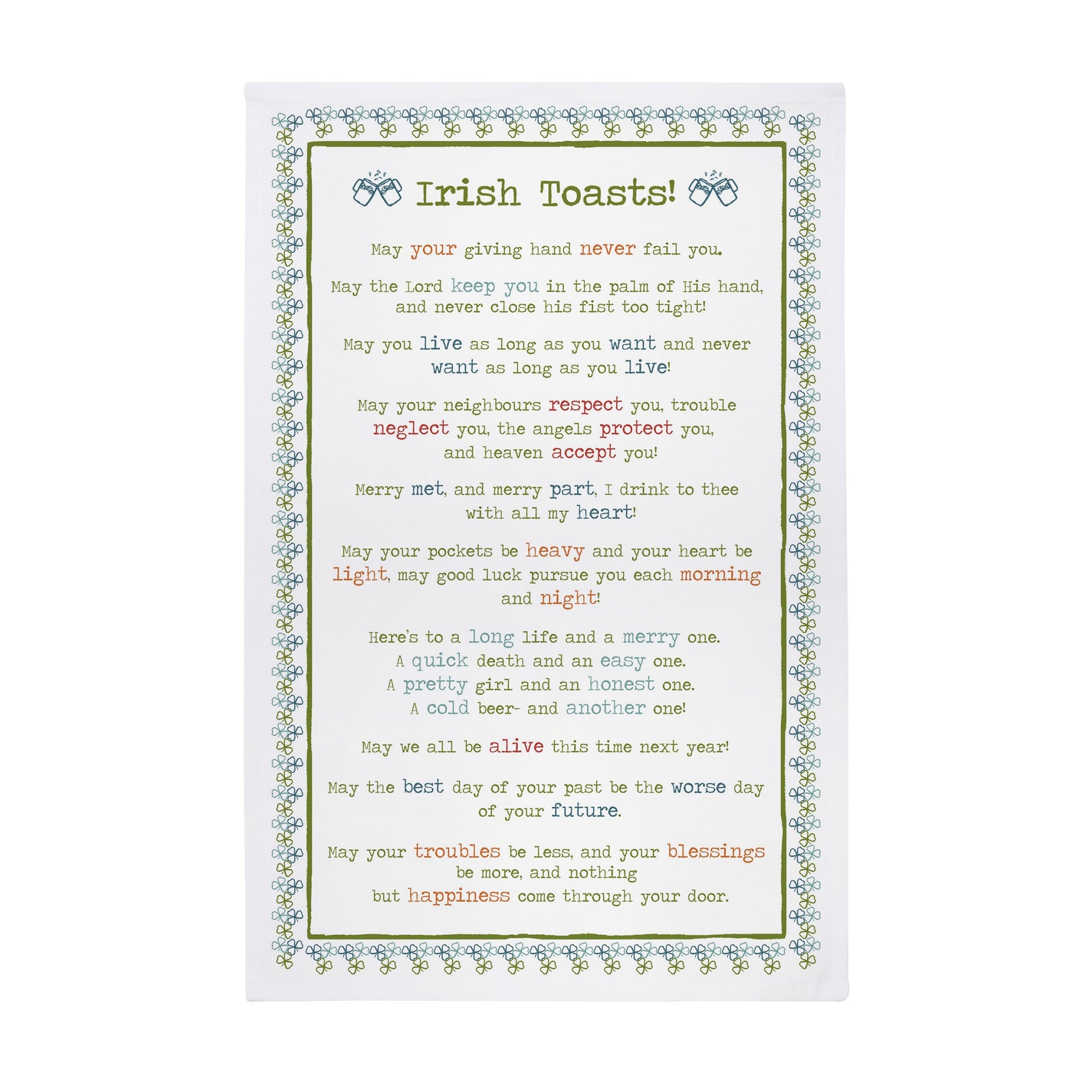 Ulster Weavers Cotton Tea Towel Irish Toasts 100 Cotton   022IRT 1920x 